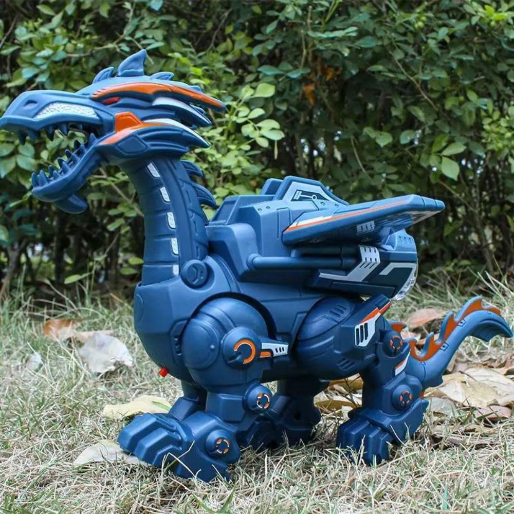 Cool Light Mechanical Dinosaur Simulation Fire Electric Puzzle Model Children Play