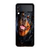 Transparent Phone Case For Samsung Galaxy Z Flip 3 4 5 6 7 Hard Folding PC Z Flip3 Flip4 Cover Rottweiler Dog