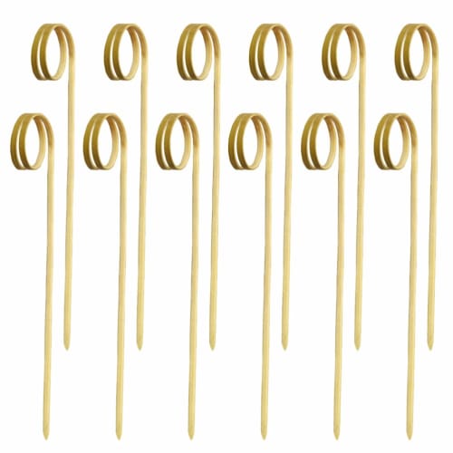 OUNONA 100pcs Cocktail Picks Star Sticks Bamboo Knot Picks Fruit Sandwich Party Supplies Bar Party BBQ Snacks Bamboo Skewers Club Sandwich Martini App