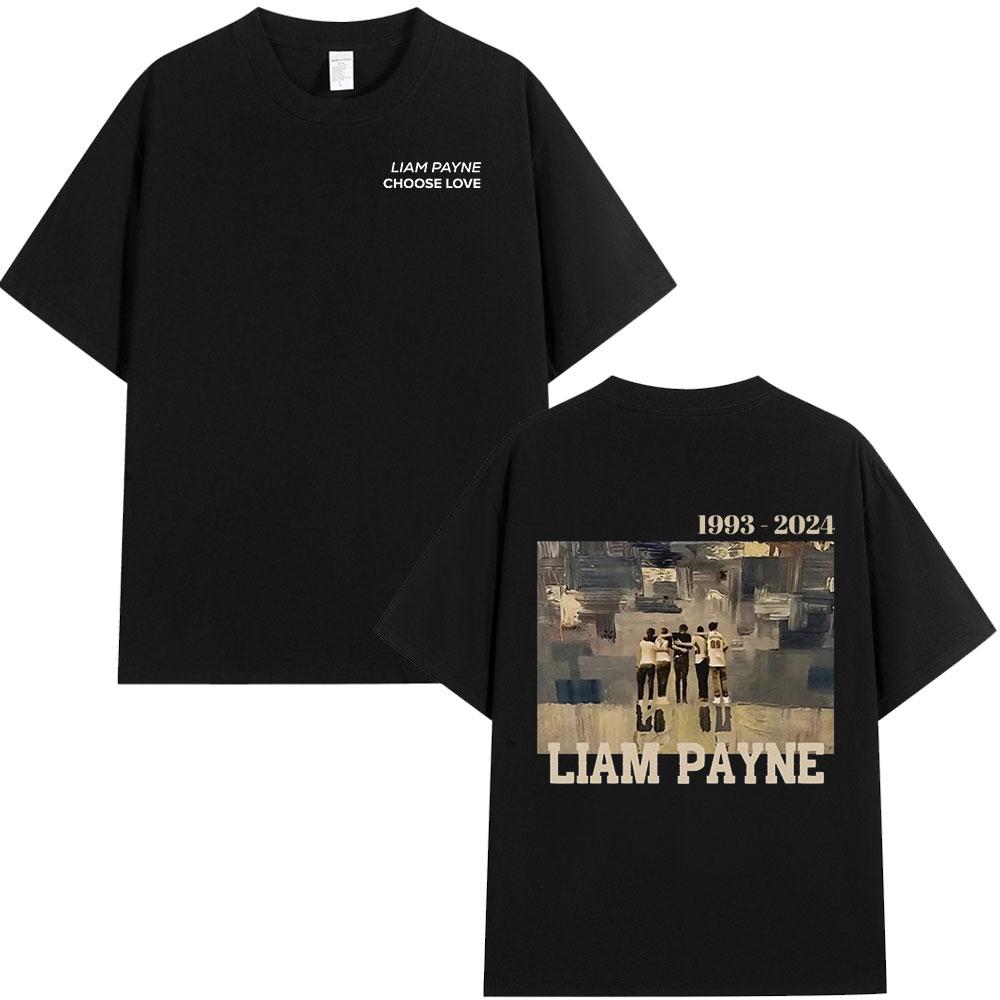 Liam Payne Choose Love T Shirts Tribute Payne Fans Gift Mens Women Clothing Short Sleeve Oversized T-shirts Hip Hop Tee Shirt