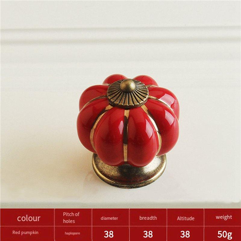 Premium-24Pcs Pumpkin Handles 38Mm Drawer Knobs Cupboard Door Handles Single Hole Cabinet Handles