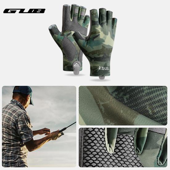 GUB 1 paio di guanti da ciclismo mezze dita antiscivolo triturati di ghiaccio che assorbono gli urti guanti sportivi per uomo