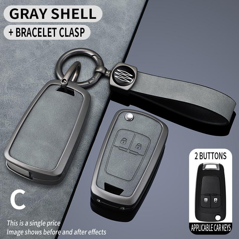 

Leather Zinc Alloy Car Key Case For Chevrolet Cruze Aveo Trax Sail Malibu Captiva Opel Vauxhall Astra J Corsa Insignia Mokka