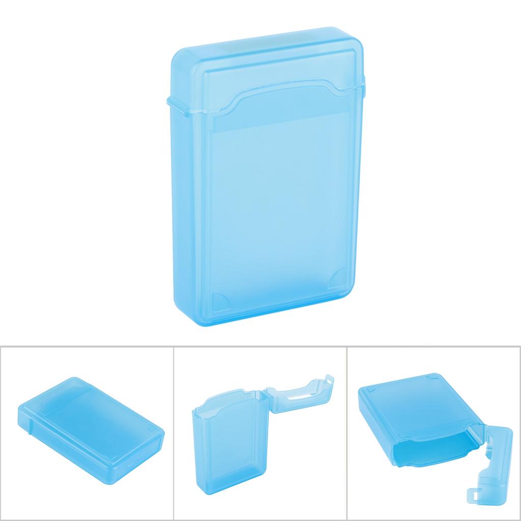 3.5 Hard Case HDD SSD Anti Static Disk Storage Box Shockproof Dust Proof NOn Slip Blue (Not Inclube Hard Disk)