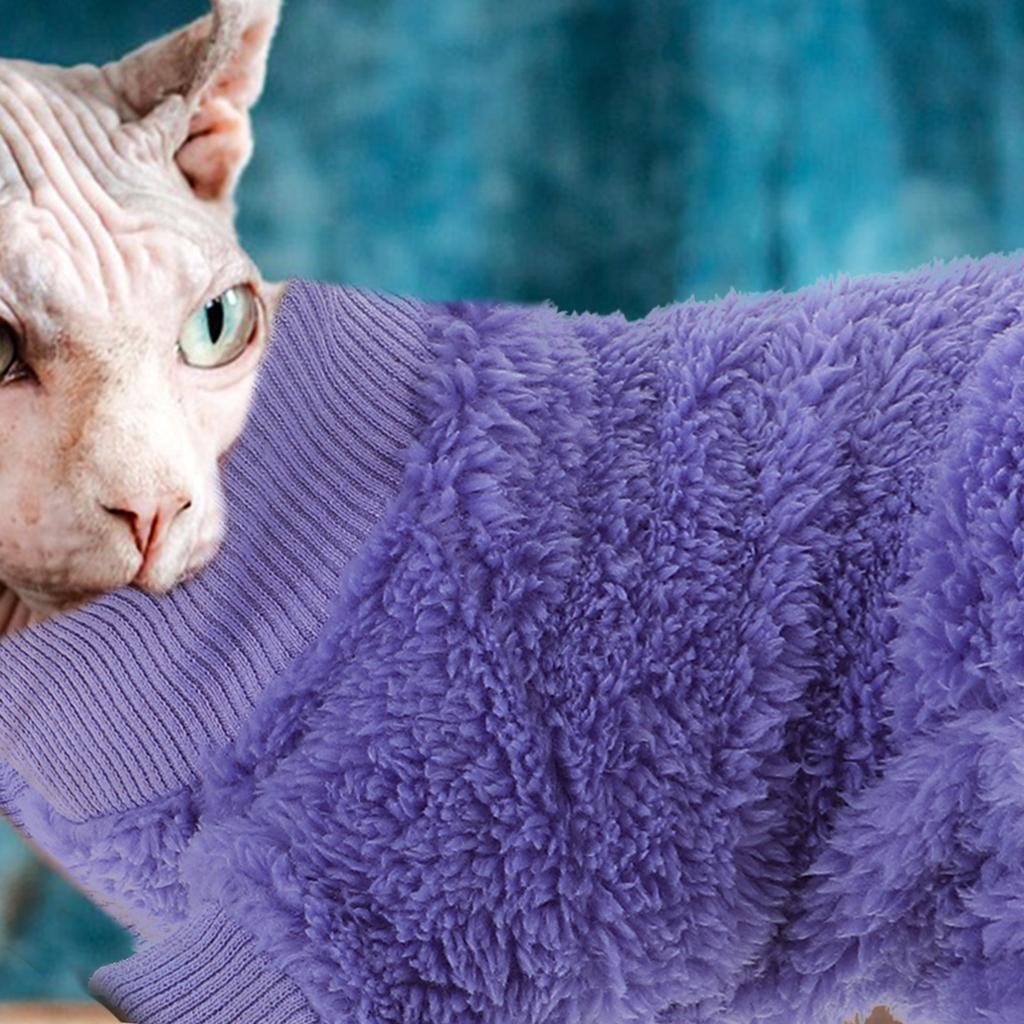Sphynx Katze Kleidung Winter Rollkragen Verdicktes Outfit Katzenbekleidung XS Warm Atmungsaktiv Hautfreundlich Wintermantel für den täglichen Gebrauch