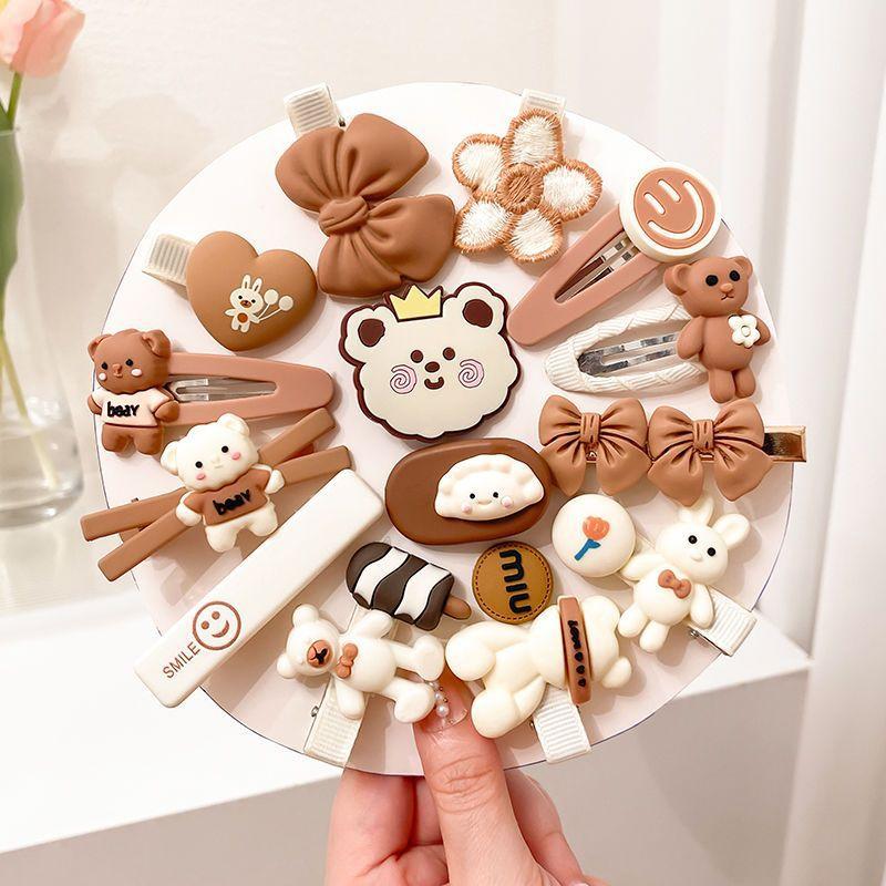 14 / 42Pcs Cartoon Baby Hair Clip Set Flower Fruit Baby Girl Barrettes Bangs Hairpins Kids Hair Accessories
