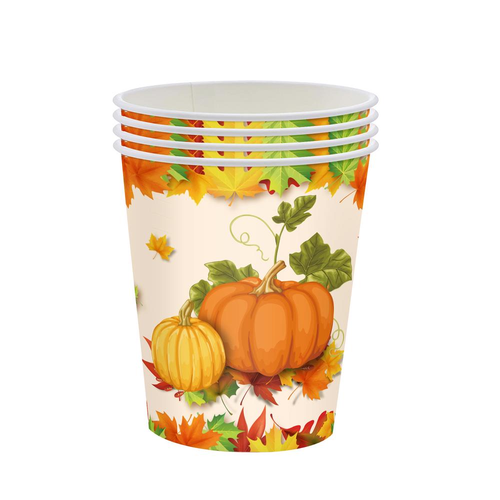 Thanksgiving Paper Plates Fall Party Plates Maple Leaves Pumpkin Decor Fall Tableware Autumn Leaves Party Tableware Set