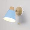 Nordic LED Wall Sconce Minimalist Iron with Switch E27 Wall Lamp For Bedroom Bedside Study Office Indoor Illumination Fixtures