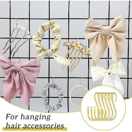 100PCS Gold S Hooks for Hanging,1 Inch Small S Hook, Metal Hanging Hooks Iron Wire Hook Hanger for Hang Jewelry Small Kitchenware Potted Plants Bags