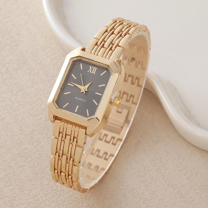 2024 TEUM Korean Style Leather Ladies Quartz Watch with Rhinestone Jewelry