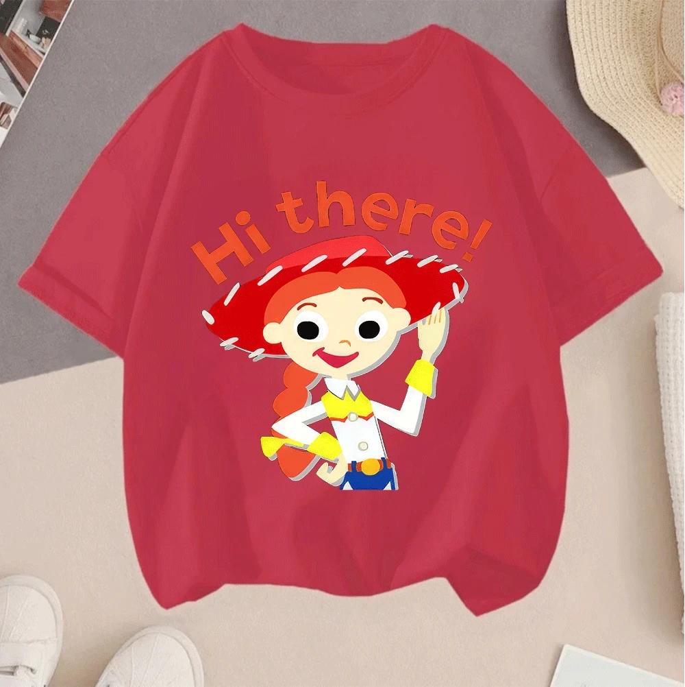 2026 Toy Story Cartoon Hot Sale 2D Print Casual Summer Short Sleeve Tops For Teenagers Boys Girls