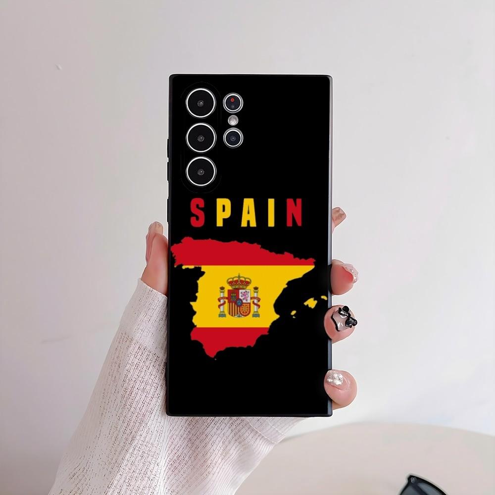 

Spanish Flag Emblem Phone Case For Samsung Galaxy S25 S24 S22 S23 Ultra S21 S20 Plus 5G Frosted Non-Slip Full Cover Soft Case samsung S20 FE