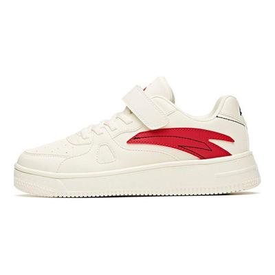 Kids Velcro Non-Slip Shock Absorbing Durable Low-Top Skate Shoes Kids Sneakers Off-White Red A332118000-1