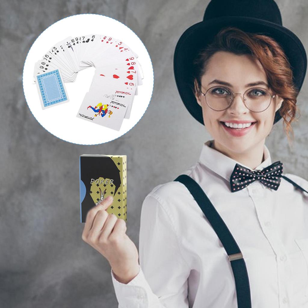 Deck Cards for Trick Paper Trick Props Poker Deck Collectible Entertainment Poker Stage Performance Props with Instruction