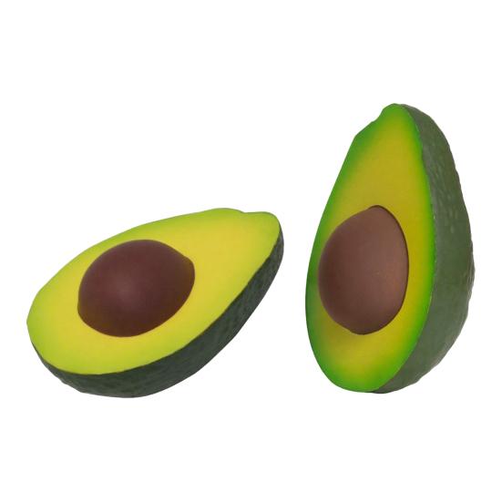 Simulated Half Avocado Stress Ball Toy Slow Rebound Fruit Squeeze Fidget Toy Anxiety Relief Soft Stress Ball Pinch Sensory Toy