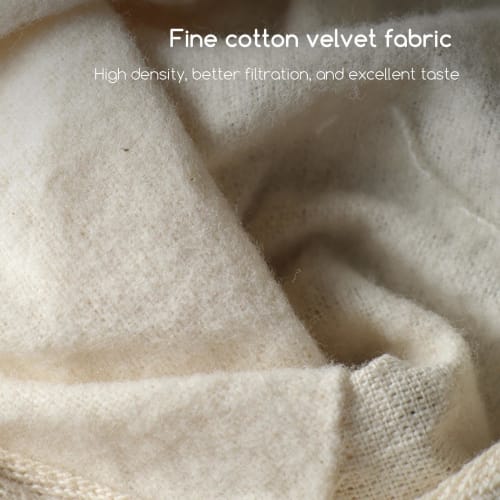 Stalf Coffee Dripper Cloth, Cloth Coffee Strainer, Coffee Tea Strainer Bag | Handmade Reusable Cafe Flannel Cloth Filter Bag with Wooden Handle, Coffe