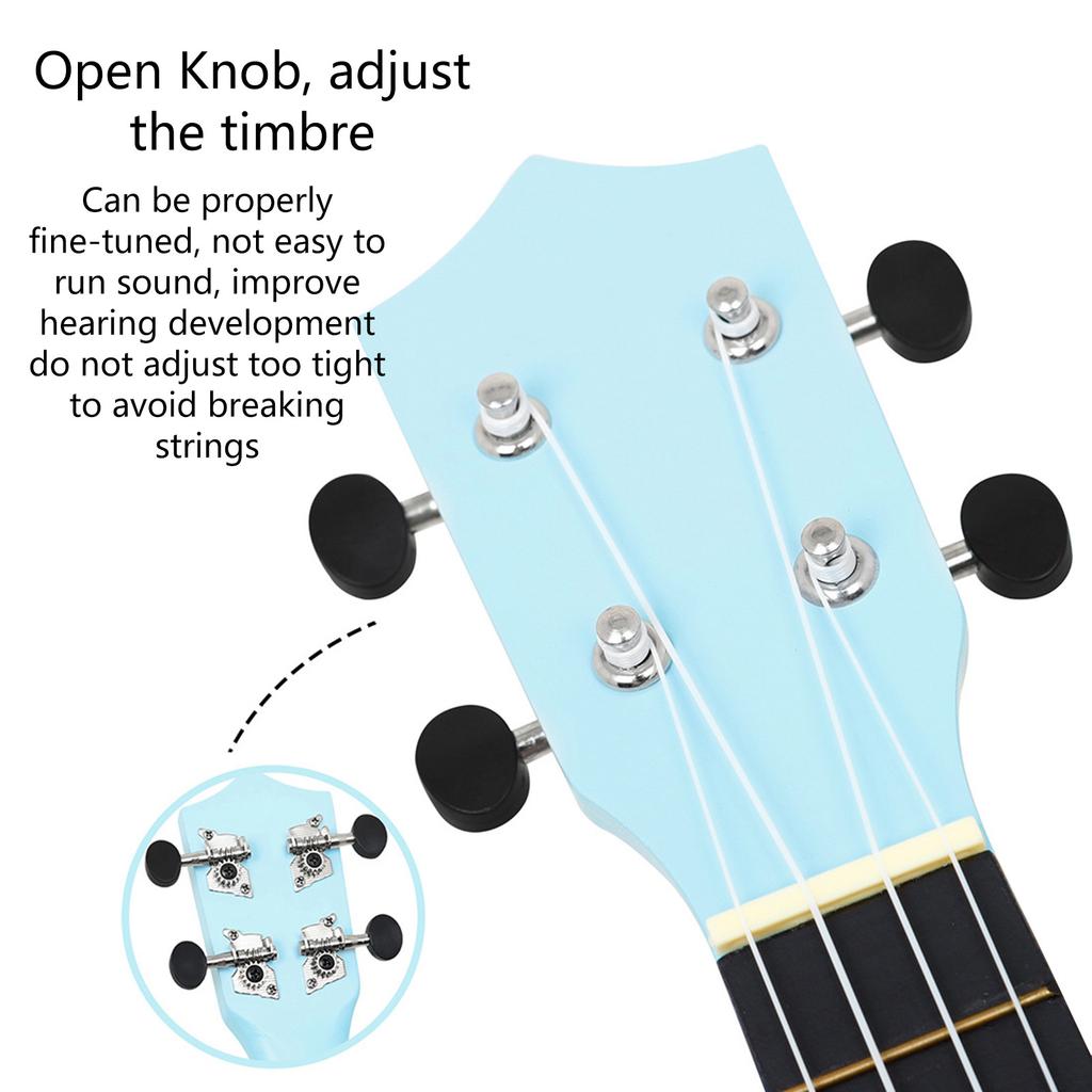 Versatile 21 Inch Colorful Ukulele Smooth String Ukulele for Home, School, Travel, and Performances Delicate Touch Uke