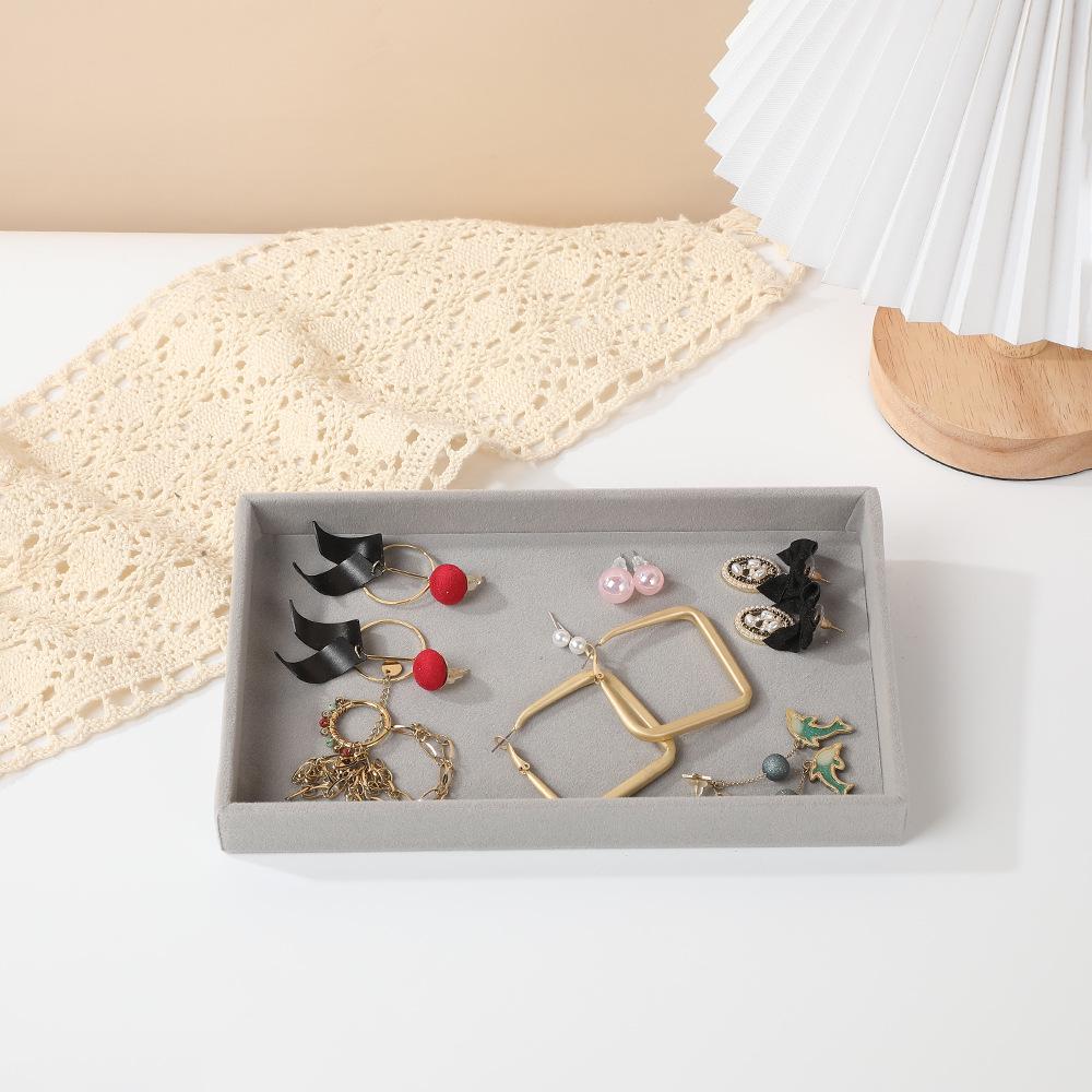 Multi-Style Plush Jewelry Storage Box with Drawers