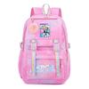Korean Style School Backpack Teenagers Large Capacity Nylon Bookbag With Padded Straps Cartoon Print Unisex Student Bag