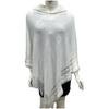 2023 Women's Hooded Tassel Cape Shawl - Plus Size, Solid Color, Loose Fit