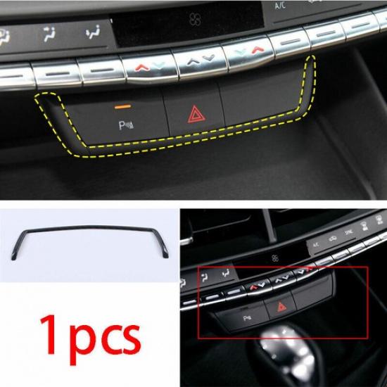 For Cadillac CT4 2020-2021 Carbon Fiber Steel Emergency Light Switch Cover Trim