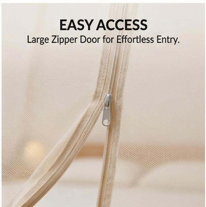 2026 New Full-Bottom Anti-Fall Mosquito Net, No-Install, Fits 120/150/180/200cm Beds for Home Bedroom