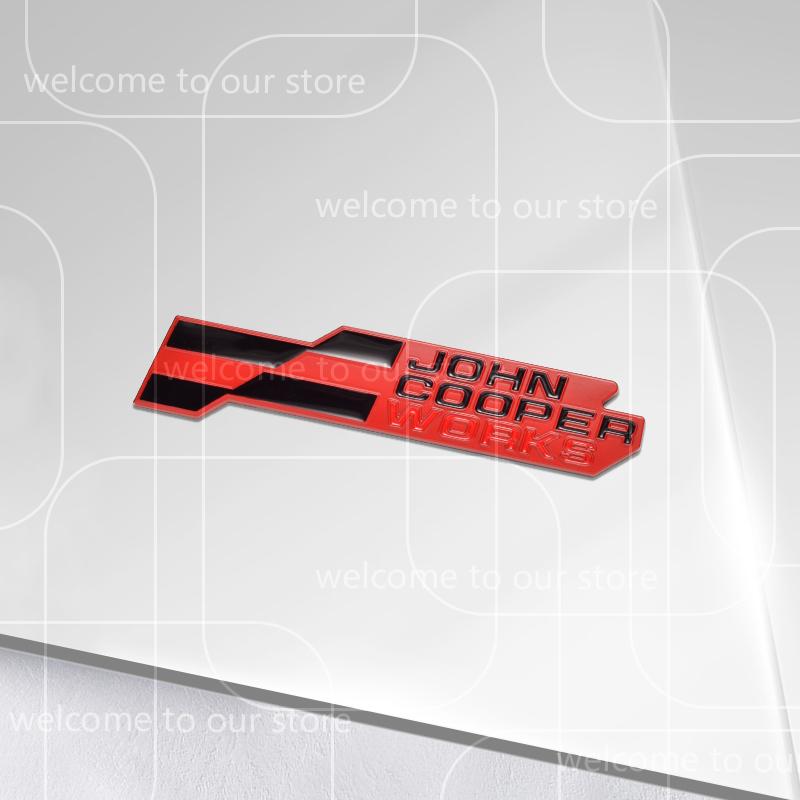 3D New JCW Car Sticker Front Grille Zinc Alloy Emblem For Mini Cooper S U25 J01 J05 Aceman F66 F65 F67 Rear Trunk Badge Decal