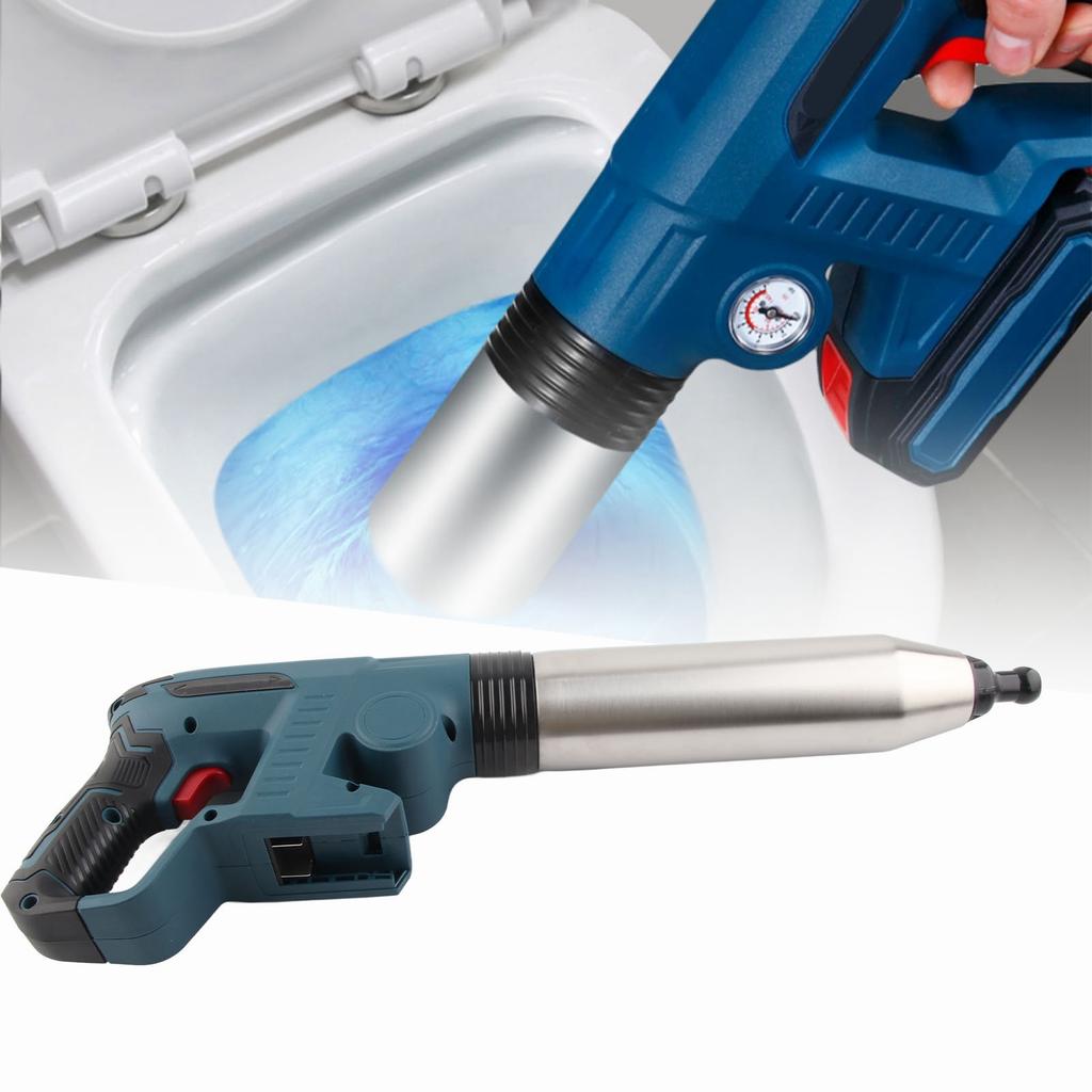 Toilet Plunger Dredger 2000mAh Lithium Battery High Pressure Heavy Duty Electric Pipe Unclogger
