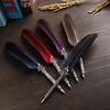 1 Set 5 Nib Signature European Gift Box English Calligraphy Feather Pen Scuba Dive Writing Vintage Quill