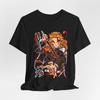Rengoku Flame T-shirt, Demon Slayer Anime-tröja, Hashira Grafisk Topp, Manga Cosplay