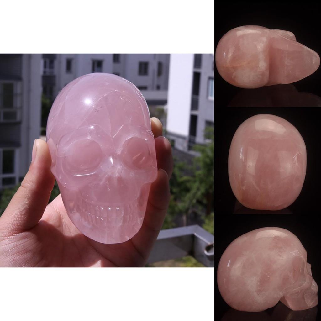 Pink Skull Handcrafted Figurine Unique Art Decoration For Living Room Office