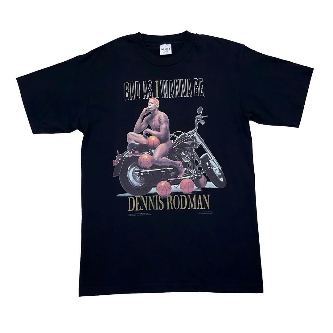 Dennis Rodman 1996 90s Vintage Bad As I Wanna Be Book Promo Basketball Unisex T-Shirt XXXL