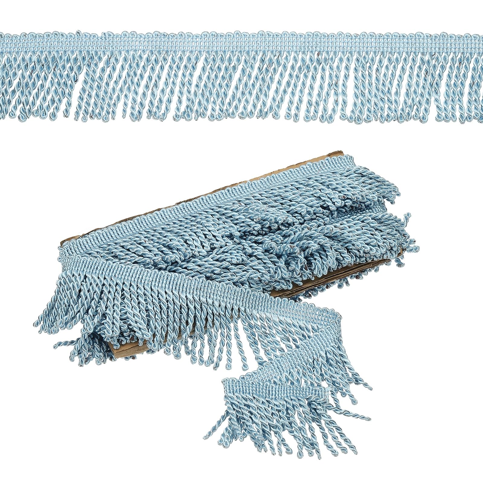 

PATIKIL Blue Fringe Trim, 5 Yards x 65mm, Curtain Tassel Fabric for Sewing Curtains, Sofas, Clothing, DIY Decoration