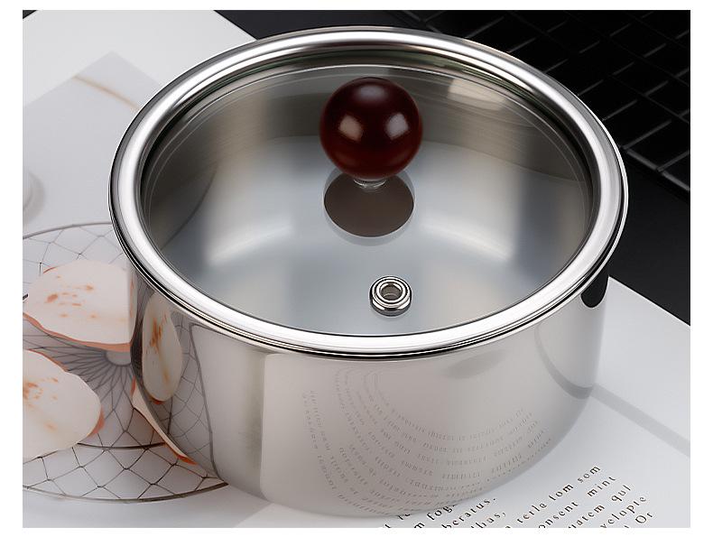 304 Stainless Steel Double-Layer Steamed Egg & Soup Bowl with Lid - Heat Resistant Cooking Pot for Home Use