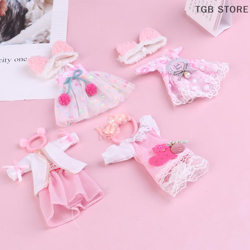Clothes Set for 16-17cm Ob11 Doll Fashion Suit 1/8 bjd Doll Dressup Skirt 6 Inch Cute Clothes Uniform
