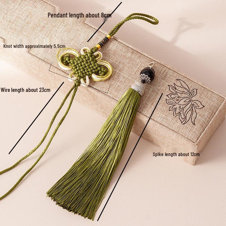 Handmade Chinese Knot Tassel Gourd Charm - DIY Car Hanging Ornament & Musical Instrument Accent