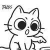 Car Sticker, Waterproof PVC Self-adhesive No Trace Auto Decal, Cartoon Cat Pattern Funny Sticker for Fuel Tank Caps Windows Luggage Skateboards