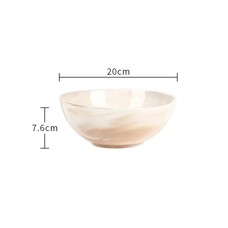 French Style Ceramic Plate Light Luxury Restaurant Salad Dessert Plates Delicious Dishes Deep Plate High End Household Tableware