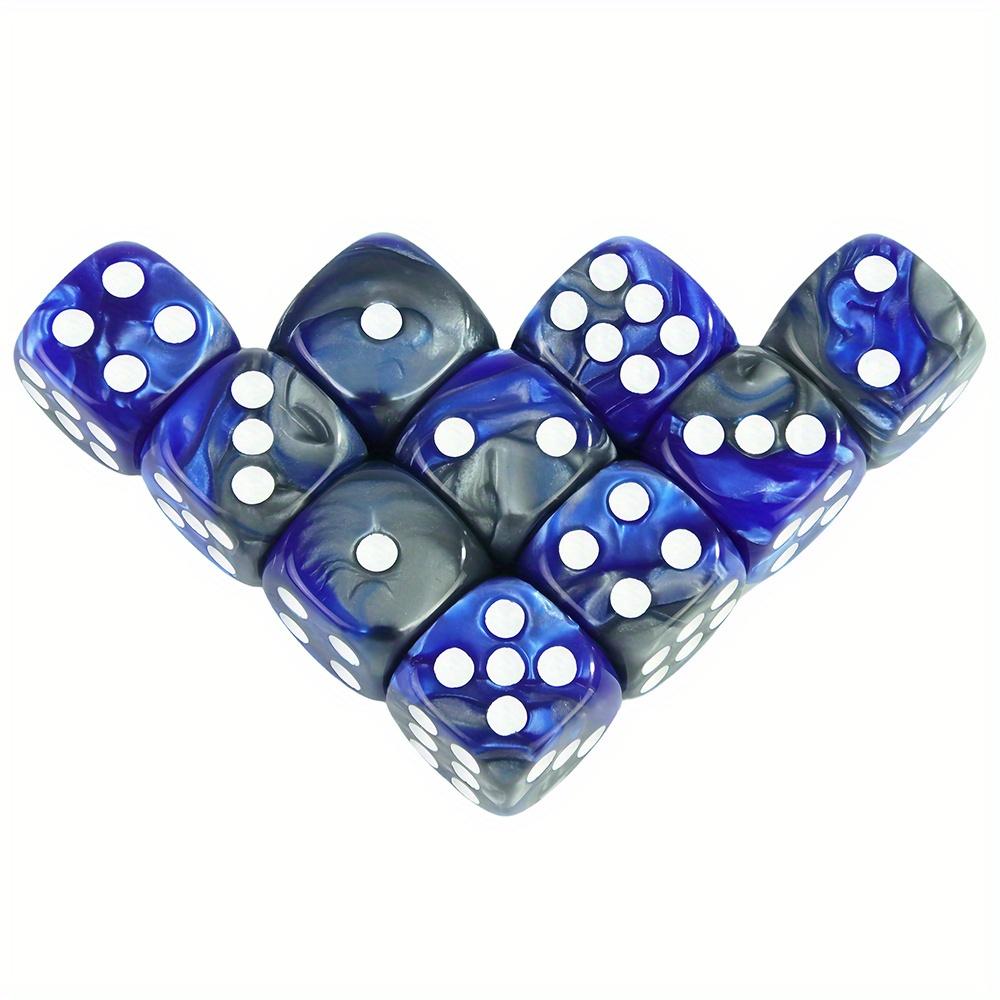 12mm D6 Acrylic Dices Mini 6-sided Two Color Cube Round Corner Game Dice for Club Party DND RPG Board Game Bar Table Accessories