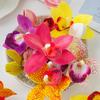 50/100PCS Artificial Flower Silk Orchid Home Room Table Decora Festival Outdoor Garden Yard Wedding Bridal Bouquet Diy Gift Box