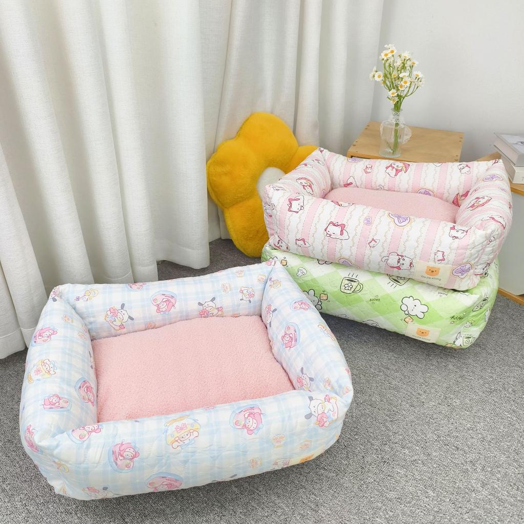 Zwinger Vier Jahreszeiten Universelles Hundebett Kleiner Hund Cartoon Bett Teddy Bigbear Klein Floral Sofa Katzennest Haustierbedarf