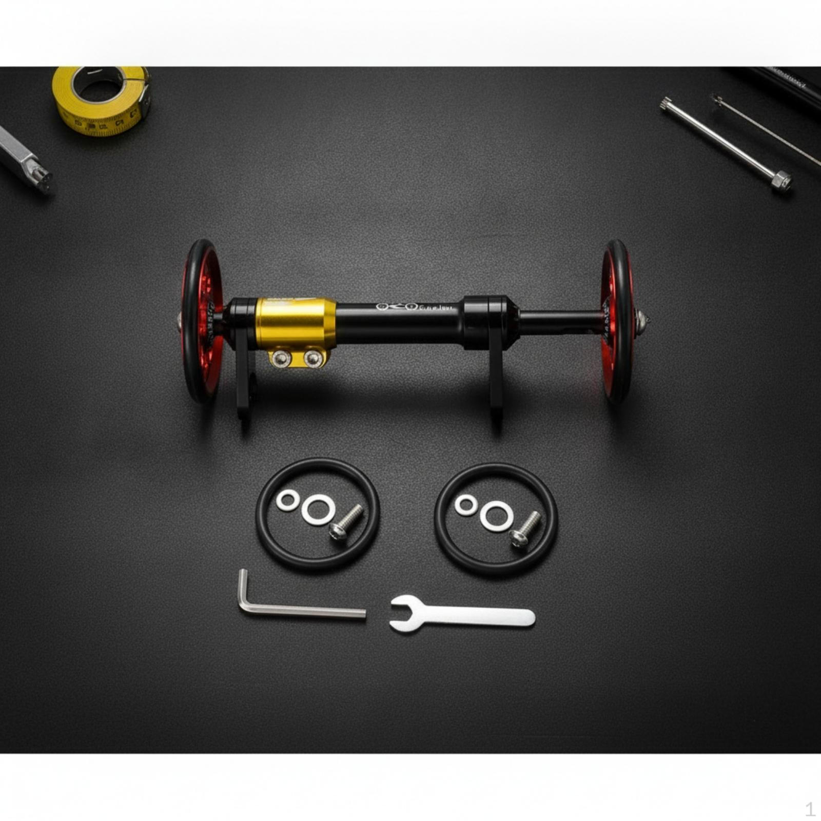 Folding Cycle Support Bracket Aluminum Alloy Telescopic Bike CNCMachined Upright Mount Black Red Bracket SET