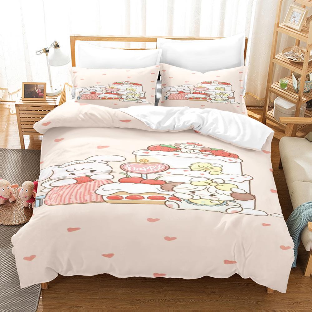 Quilt Cover Three-Piece 3D Digital Printing Single Dormitory