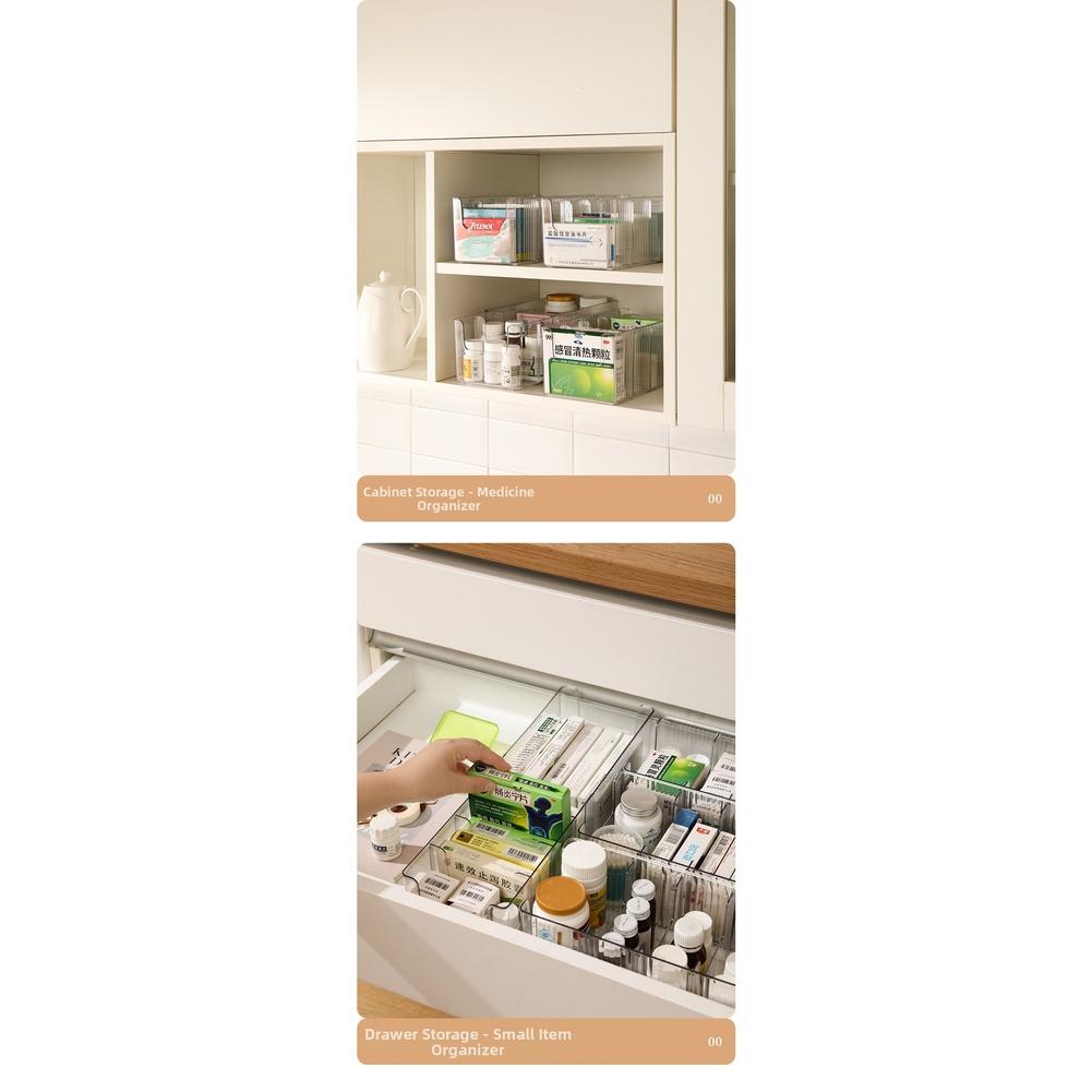 Adjustable Expandable Storage Box for Drawer Organization of Medicines Vitamins Office Supplies and Kitchen Essentials