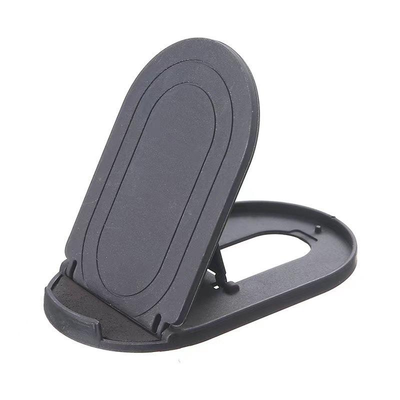 Foldable Desktop Mobile Phone Holder Adjustable Smartphone Holder Mini Bracket Mount Flexible Dashboard Tablet Phone Stand Lay Flat чёрный