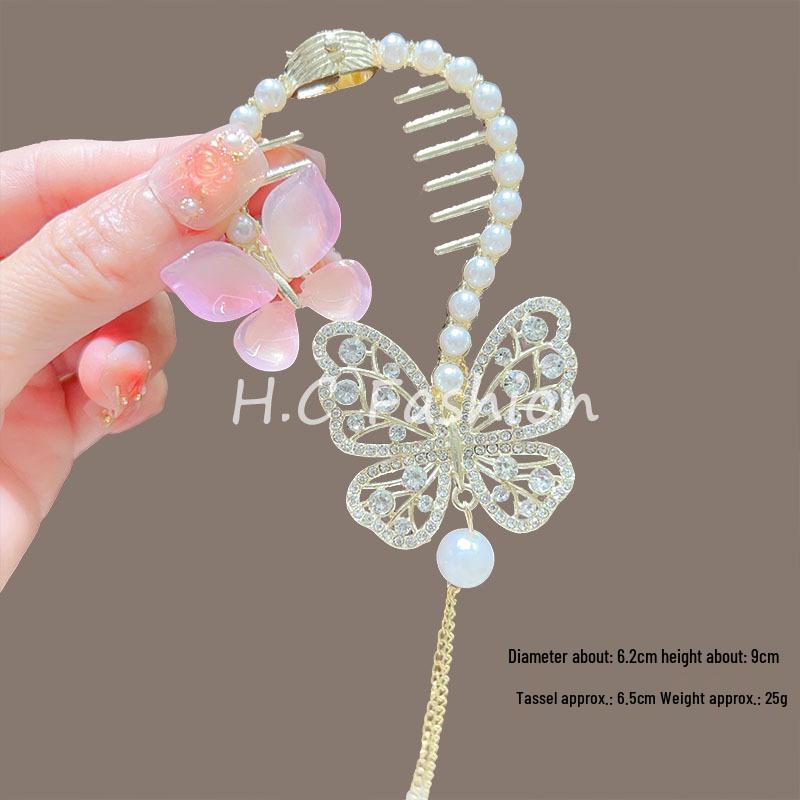 Elegant Lily of the Valley Tassel Hairpin: Timeless Updo Clip for a Refined Look