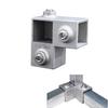 Multipurpose 25X25mm Square Tube Adapter Connector Accessories Aluminum Alloy 3 Way Elbow Pipe Fitting Easy To Install