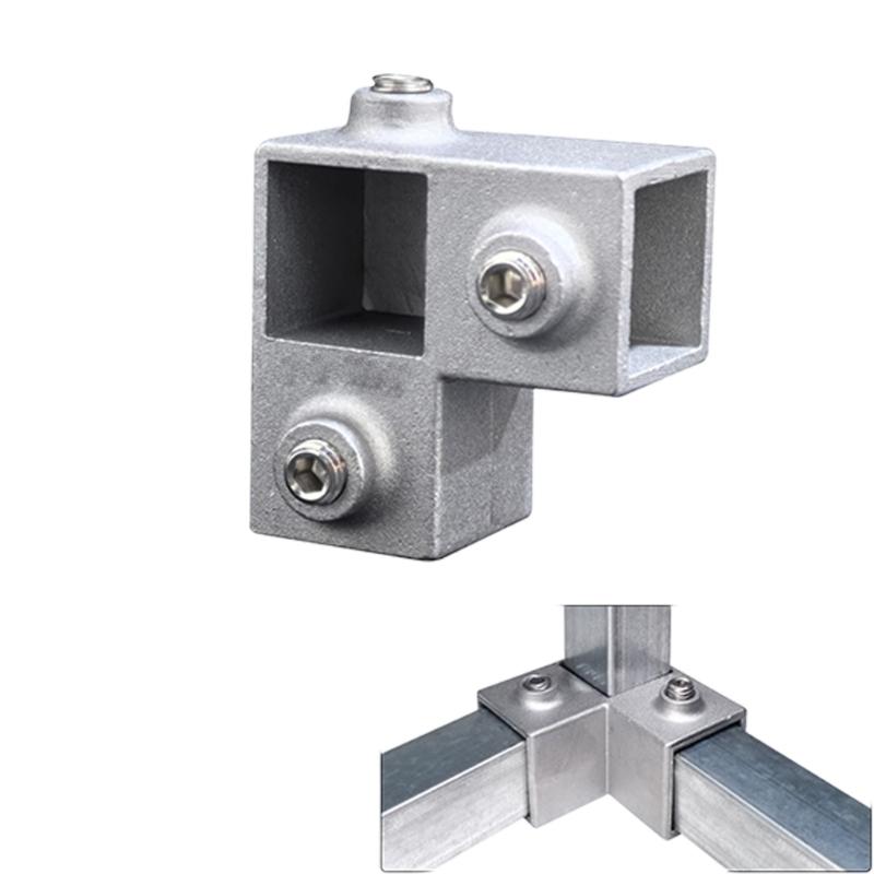 Multipurpose 25X25mm Square Tube Adapter Connector Accessories Aluminum Alloy 3 Way Elbow Pipe Fitting Easy To Install