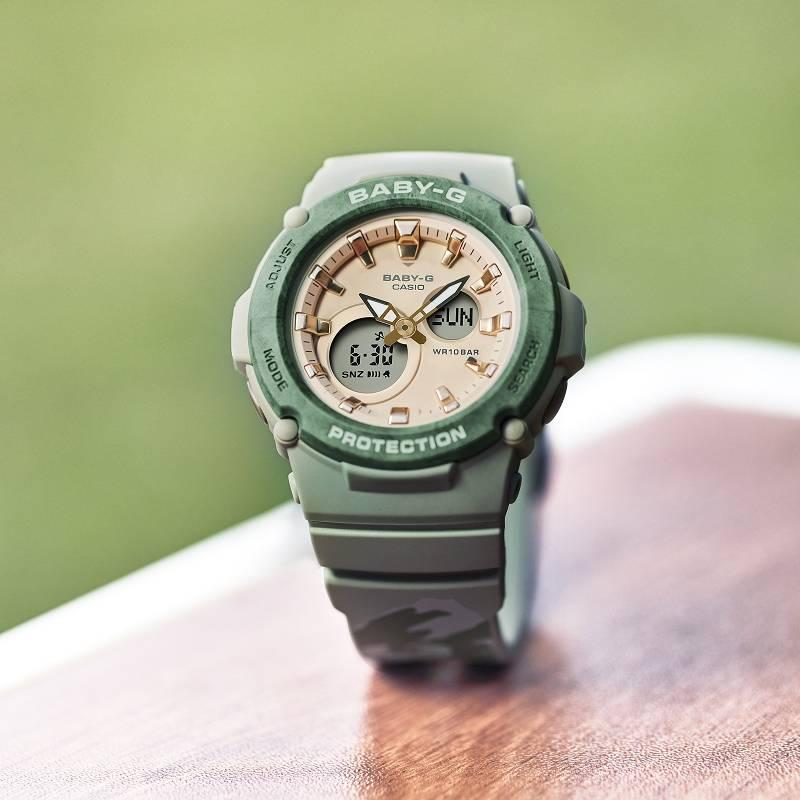 Casio BABY-G Simple Casual Fashion 100 Meters Waterproof Fashionable and Versatile Quartz Movement Resin Strap Japanese and Korean Watch BGA-275M-3APR