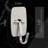 Yekee Stainless Steel Adhesive Hooks (3-Pack)